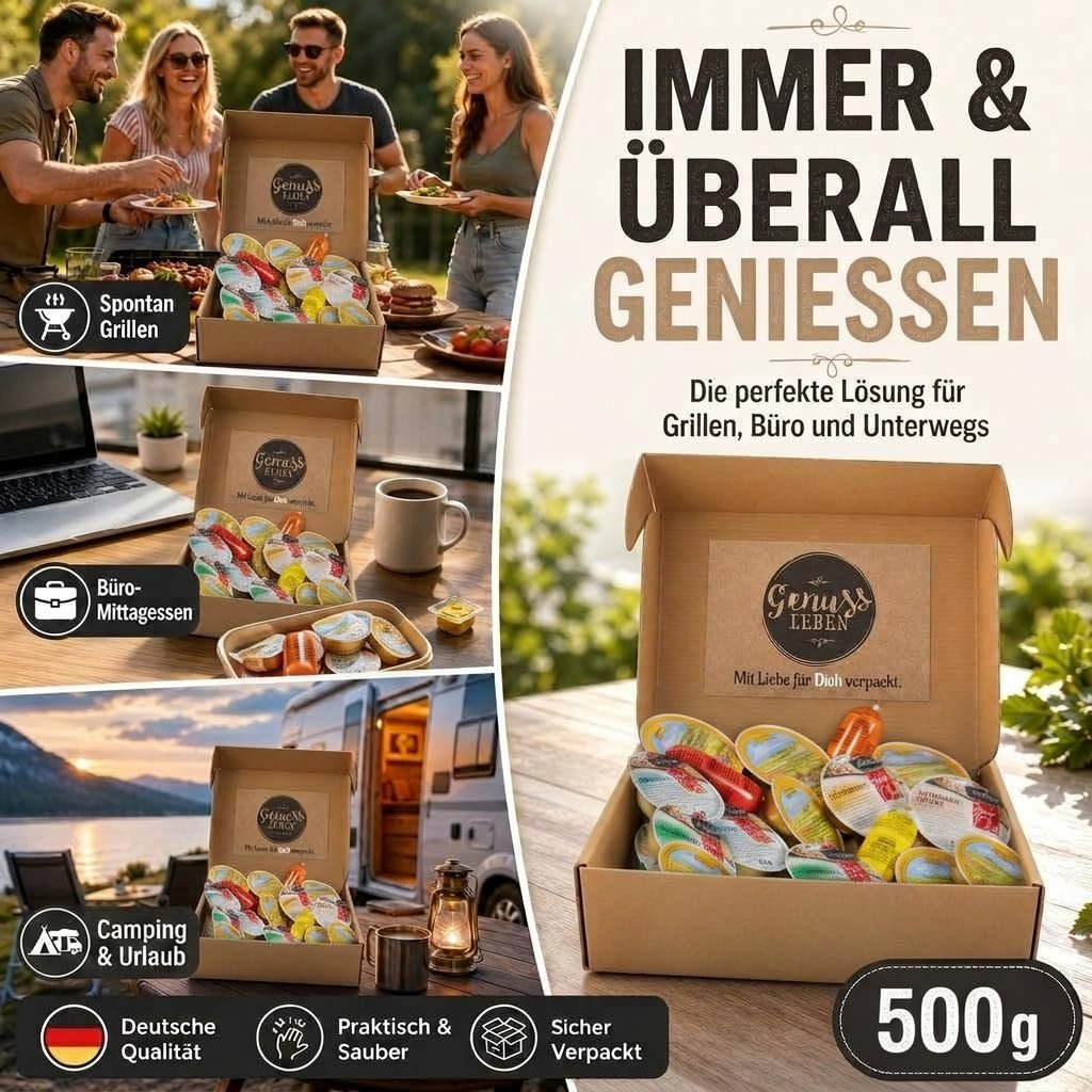 Genussleben Mini-Wurst-Box für Büro, Camping und unterwegs