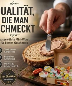 Mini-Wurst aus der Genussleben Box als Brotaufstrich