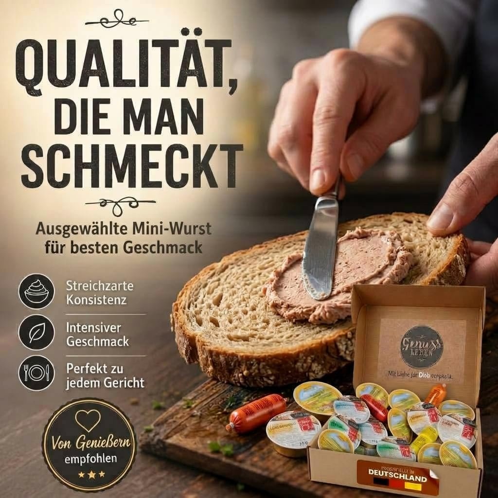 Mini-Wurst aus der Genussleben Box als Brotaufstrich