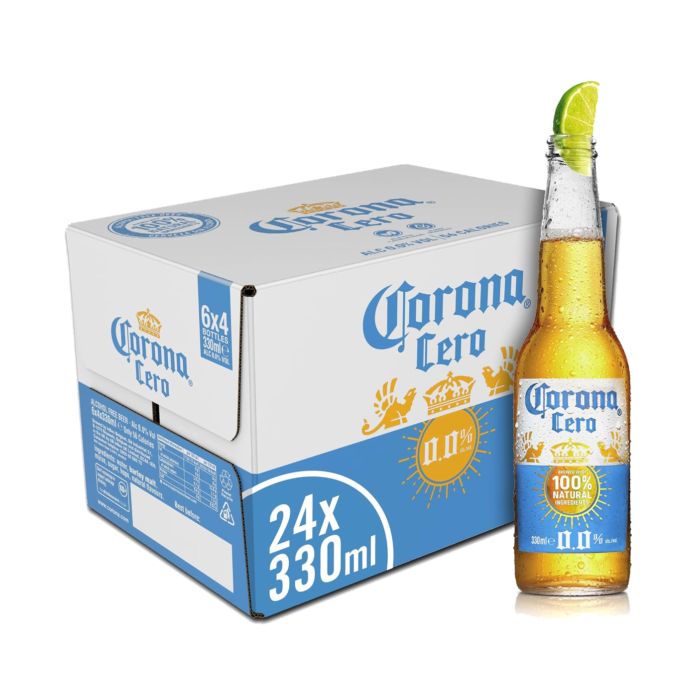 Cero Alcohol Free Lager Beer 24 pack bottle, 0% ABV